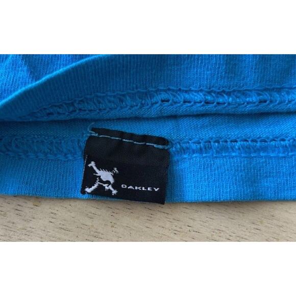 VTG Oakley T-Shirt Mens EYE Design Graphic 90s Blue Geo Design Skater Surfer XL - Picture 7 of 14